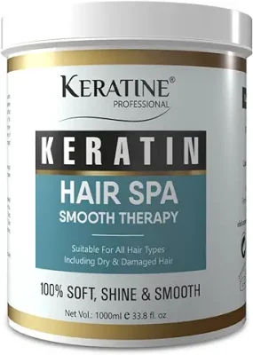 6. KERATINE PROFESSIONAL PREMIUM KERATIN HAIR SPA SMOOTH THERAPY | 100% Soft, Shine & Hair Repair | Infused with Brazilian Nut and Keratin | Treatment Protein Spa - Conditioning for Dry Damaged