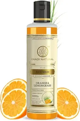 7. Khadi Natural Orange & Lemongrass Herbal Face Wash