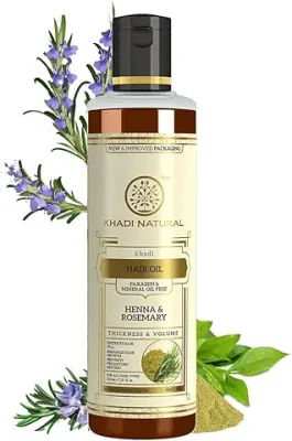 7. Khadi Natural Rosemary & Henna Hair Oil