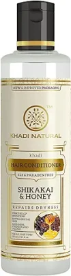 2. Khadi Natural Shikakai & Honey Herbal Hair Conditioner For Nourishing Dry Hair, Repairs Dry, Damaged & Dull Hair, Paraben & Sulphate-Free For All Hair Types (Honey), 210ml