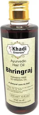 12. Khadi Omorose Bhringraj Hair Oil For Deep Continioning - Controls Hair Fall,Makes Hair Strong, 210ml