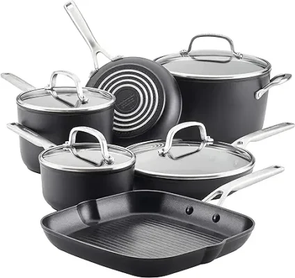 Induction Cookware Set, Pots and Pans Set 10-Piece, AMEGAT