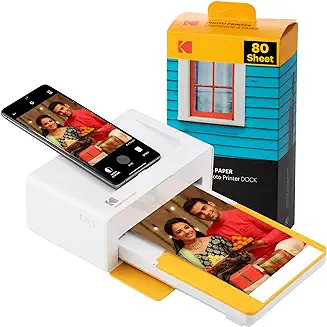 KODAK Mini 2 Retro 4PASS Portable Photo Printer (2.1x3.4 inches) + 8  Sheets, Black