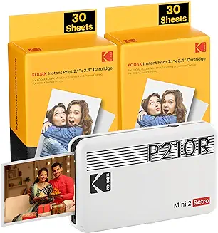 12. KODAK Mini 2 Retro 4PASS Portable Photo Printer