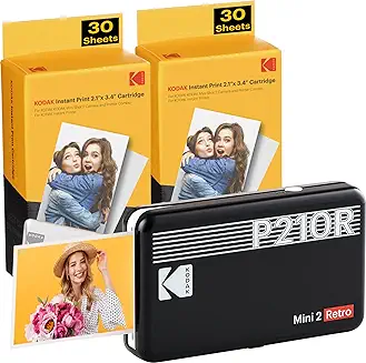 1. KODAK Mini 2 Retro 4PASS Portable Photo Printer