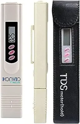 9. KONVIO NEER Imported Digital LCD TDS Meter for RO Water Filter Tester and Measuring with Carry Case - Off White