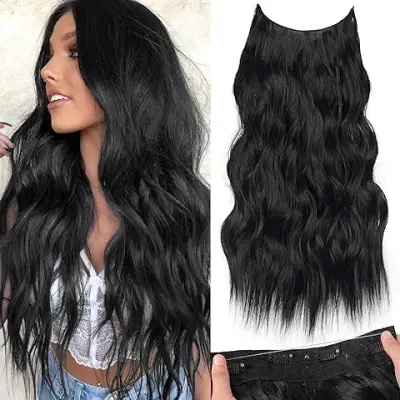 6. KooKaStyle Invisible Wire Hair Extensions