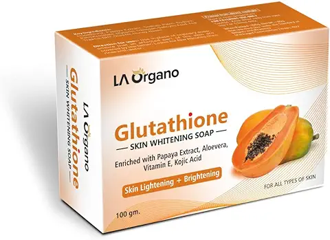 9. La Organo Glutathione Papaya Skin Whitening Soap; With Vitamin E And C; Dark Spot And Dead Skin Cell Removal; 100 G