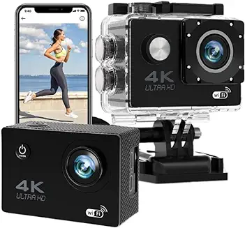 9. Lapras ( Great Indian Deal with 15 Years Warranty 4K Action Camera Ultra HD 170D Wide Angel Go Waterproof Pro Sports Video 1080 Camera, Dual 2 Inch LCD 16 MP Image Sensor 170 Wide-Angle Lens
