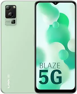 4. Lava Blaze 5G (Glass Green, 4GB RAM, UFS 2.2 128GB Storage) | 5G Ready | 50MP AI Triple Camera | Upto 7GB Expandable RAM | Charger Included | Clean Android (No Bloatware)