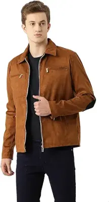 7. Leather Retail Suede Faux Leather Jacket For Men's