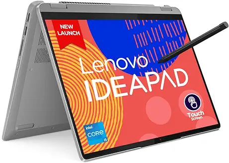 12. Lenovo IdeaPad Flex 5 Intel Core i5-1335U 14"(35.5cm) WUXGA+ IPS 2-in-1 Laptop (16GB/512GB SSD/Win 11/Office 2021/Backlit KB/FPR/FHD Camera/Alexa/3 Month Game Pass/Arctic Grey/1.5Kg), 82Y00051IN