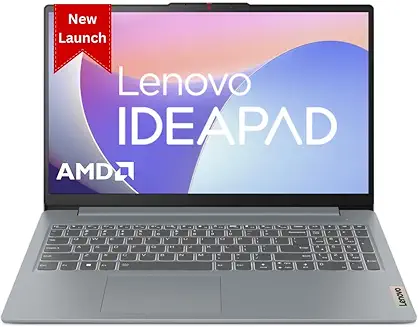 1. Lenovo Ideapad Slim 3 Ryzen 5 7520U 15.6" (39.6Cm) FHD Thin and Light Laptop (16Gb/512GB SSD/Win 11/Office 2021/Backlit Keyboard/Alexa Built-in/3 Month Game Pass/Arctic Grey/1.62Kg), 82XQ008VIN