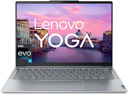 3. Lenovo Yoga Slim 6 Intel Evo Core i5 1240P 14"(35.5cm) 2.2K 300Nit Laptop (16GB/512GB SSD/60Hz Refresh/Win 11/Office 2021/Backlit KB/1Yr Warranty/Alexa/3 Month Game Pass/Storm Grey/1.35Kg), 82WU0095IN