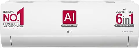 1. LG 1 Ton 4 Star AI DUAL Inverter Split AC (Copper, AI Convertible 6-in-1 Cooling, HD Filter with Anti Virus Protection, 2023 Model, RS-Q13JNYE, White)