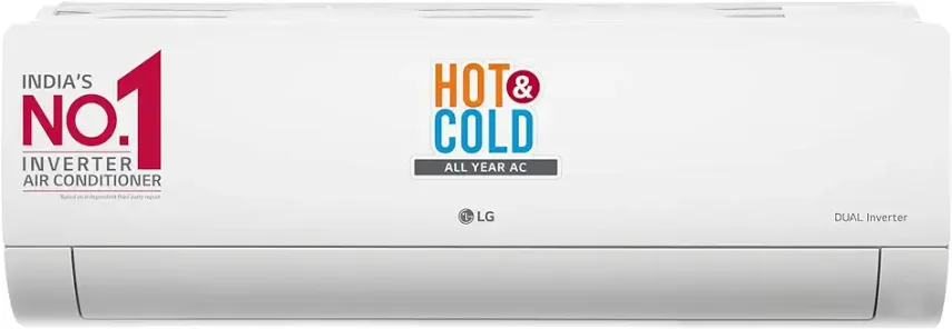 5. LG 1.5 Ton 3 Star Hot & Cold DUAL Inverter Split AC (Copper, Super Convertible 5-in-1 Cooling, 4 Way Swing & HD Filter with Anti-Virus Protection, 2023 Model, RS-H18VNXE, White)