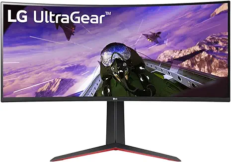 4. LG Electronics Ultragear 21:9 Curved Gaming LED Monitor 86.42 Cm (34 Inch),Qhd 3440 X 1440,5Ms,160Hz,AMD Freesync Premium,HDR 10,Srgb 99%,Height Adjust Stand,Dp,Hdmi,Speaker,Headphone Out,34Gp63A