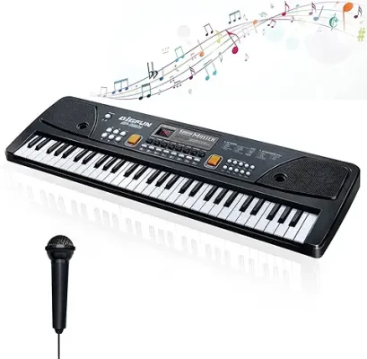 4. Licpo 61 Keys Keyboard Piano, Portable Electronic Piano Keyboard with Built-in Speaker Microphone