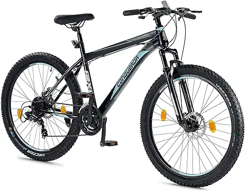 Lifelong Conqueror Freeride Shimano Gear Cycle,27.5T Steel MTB Unisex Cycle with 21 Speed|Dual Disc Brake|Frame Size: 18"|85% Assembled|Pan India Installation(Ideal for Unisex Adults)
