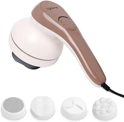 1. Lifelong Full Body Massager Machine for Pain Relief | Body & Back Pain Relief Product | Handheld Electric Manipol Mini Massager | 5-Speed Settings | Best Gift for Women & Men (LLM270, Brown)