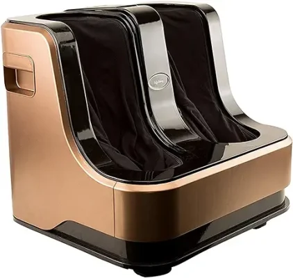 2. Lifelong LLM99 Foot, Calf and Leg Massager, (With Heat and Vibration), 80W, 4 Motors, Dark Brown