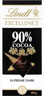 15. Lindt Excellence 90% Cocoa Dark Supreme Noir Chocolate Bar