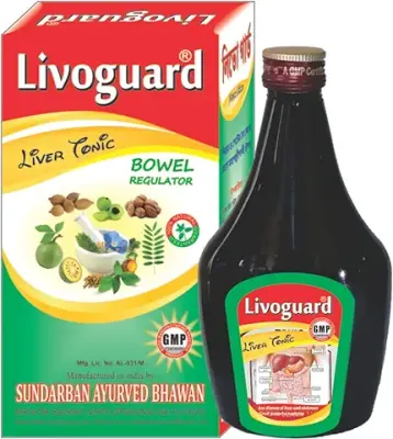 10. Livoguard liver tonic ayurvedic syrup 450ml pack