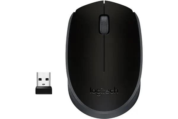 1. Logitech B170 Wireless Mouse, 2.4 GHz with USB Nano Receiver, Optical Tracking, 12-Months Battery Life, Ambidextrous, PC/Mac/Laptop - Black