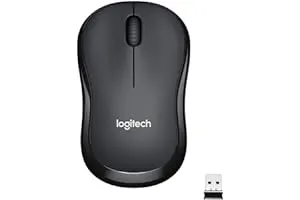6. Logitech M221 Wireless Mouse, Silent Buttons, 2.4 GHz with USB Mini Receiver, 1000 DPI Optical Tracking, 18-Month Battery Life, Ambidextrous PC/Mac/Laptop - Charcoal Grey