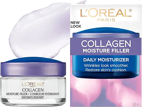 10. L'Oréal Paris Collagen Face Moisturizer, Skin Care, Day And Night Cream, Anti-Aging Face Cream To Smooth Wrinkles, Non-Greasy 1. 7 Oz.