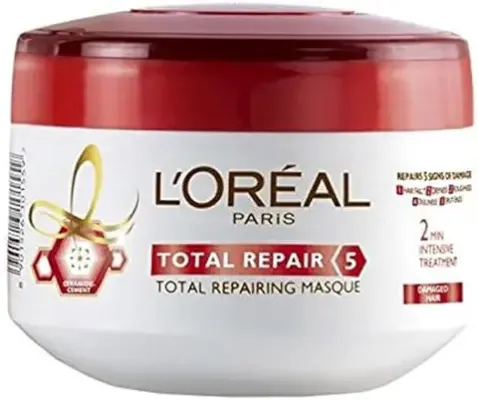 4. L'Oréal Paris Hair Mask, For Damaged and Weak Hair, With Pro-Keratin + Ceramide, Total Repair 5, 200ml