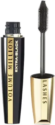 9. L'Oréal Paris Mascara, Fanned Out Lash Effect, Washable, Clump-free and Smudge-free, Volume Million Lashes, Extra Black, 10.7ml