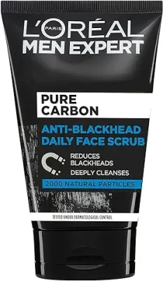 7. L'Oreal Paris Men Expert Pure Carbon Anti-Blackhead Daily Face Scrub, 100 ml