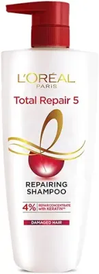 5. L'Oreal Paris Shampoo, For Damaged and Weak Hair, With Pro-Keratin + Ceramide, Total Repair 5, 1ltr