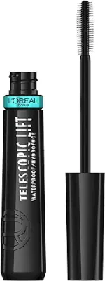 3. L'Oréal Paris Telescopic Lift Mascara, Lengthening and Volumizing Eye Makeup, Lash Lift with Up to 36HR Wear, Waterproof, Black, 0.33 Fl Oz