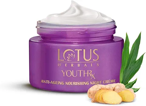 1. Lotus Herbals YouthRx Anti Ageing Nourishing Night Cream for women, 50g (LHYRNC50)