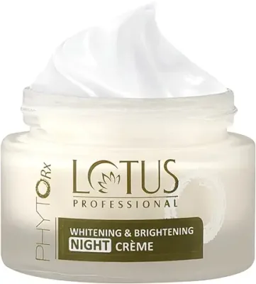 2. Lotus Professional Phyto Rx Whitening & Brightening Night Cream, Natural, 50 g