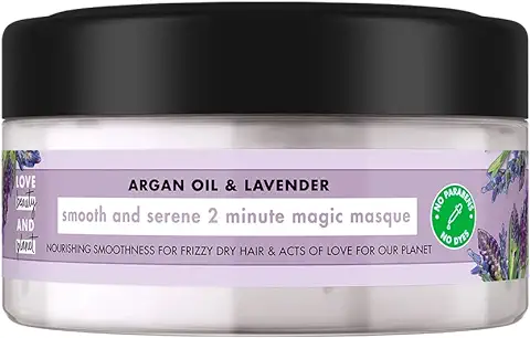 5. Love Beauty & Planet Argan Oil & Lavender Hair Mask for dry & frizzy hair, | Paraben Free, 200ml