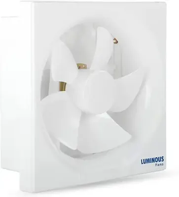 Luminous Vento Deluxe 200 mm Exhaust Fan For Kitchen, Bathroom with Strong Air Suction, Rust Proof Body and Dust Protection Shutters (White)
