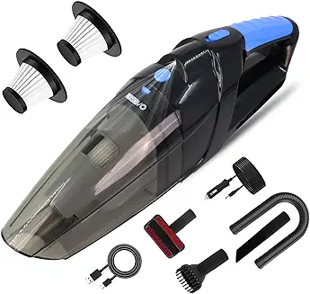 12. Lyrovo AC/DC Wireless Vacuum Cleaner for Home & Car - Large Capacity Battery Cordless Powerful Portable Vacuum for Car Home and Pet Hair (LY-1040-ACDC-VAC)