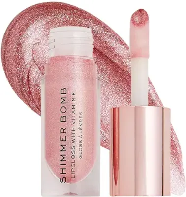 7. Makeup Revolution- Shimmer Bomb Lip Gloss- Glimmer Nude
