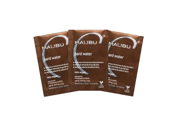 10. Malibu C Hard Water Wellness Hair Remedy - Removes Hard Water Deposits & Impurities from Hair - Contains Vitamin C Complex for Hair Shine + Vibrancy
