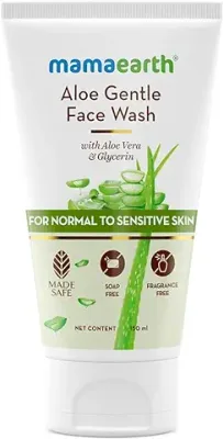 6. Mamaearth Aloe Gentle Face Wash with Aloe Vera & Glycerin for Sensitive Skin