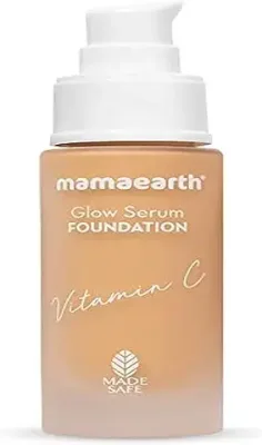 3. Mamaearth Glow Serum Foundation with Vitamin C & Turmeric for 12-Hour Long Stay- 05 Beige Glow - 30 ml