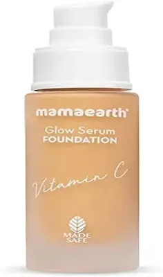 9. Mamaearth Glow Serum Foundation with Vitamin C & Turmeric for 12-Hour Long Stay- 03 Nude Glow - 30 ml