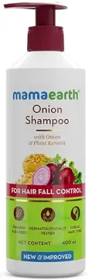 2. Mamaearth Onion Shampoo for Anti Hair Fall & Hair Growth with Onion Oil & Plant Keratin 400ml