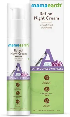 9. Mamaearth Retinol Night Cream For Women with Retinol & Bakuchi for Anti Aging, Fine Lines and Wrinkles - 50 g