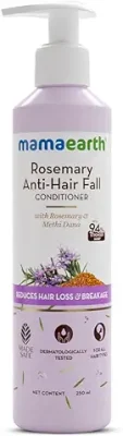 17. Mamaearth Rosemary Anti Hair Fall Conditioner with Rosemary & Methi Dana for Reducing Hair Loss & Breakage - 250 ml | Up to 94% Stronger Hair* | Up to 93% Less Hair Fall* | For Men & Women