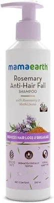 15. Mamaearth Rosemary Anti Hair Fall Shampoo with Rosemary & Methi Dana for Reducing Hair Loss & Breakage- 250 ml | Up to 94% Stronger Hair* | Up to 93% Less Hair Fall | For Men and Women
