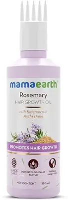 4. Mamaearth Rosemary Hair Growth Oil with Rosemary & Methi Dana for Promoting Hair Growth - 150 ml | Controls Hair Fall | Strengthens Hair